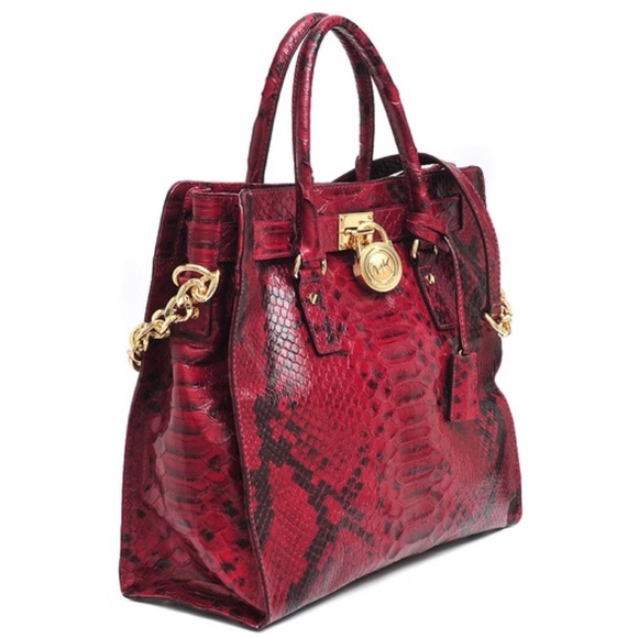 Michael Kors Large Hamilton Snake Print Tote - Picture 3 of 14